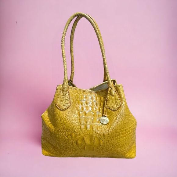 Brahmin Bags Euc Yellow Brahmin Melbourne Anytime Tote Poshmark